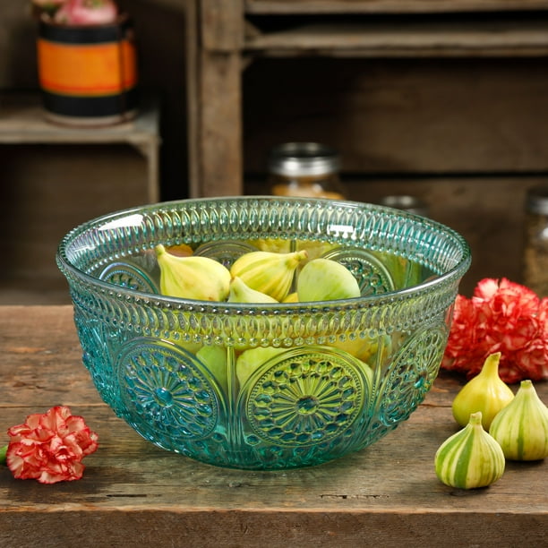 The Pioneer Woman Luster 9.25-Inch Serving Bowl, Teal ...