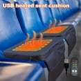 thumbnail image 2 of Cojín calefaccionado portátil sin respaldo para estadio, con alimentación USB, 5 ajustes de temperatura y temporizador para acampar al aire libre y pescar., 2 of 8