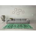 thumbnail image 3 of Ahgly Company Indoor Rectangle Oriental Turquoise Blue Traditional Area Rugs, 8' x 12', 3 of 4