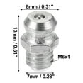 thumbnail image 3 of Unique Bargains 100 Pcs M6x1 Car Grease Nipple Fitting Straight 180 Degree Angle Galvanized Steel Grease Zerk Fitting, 3 of 6