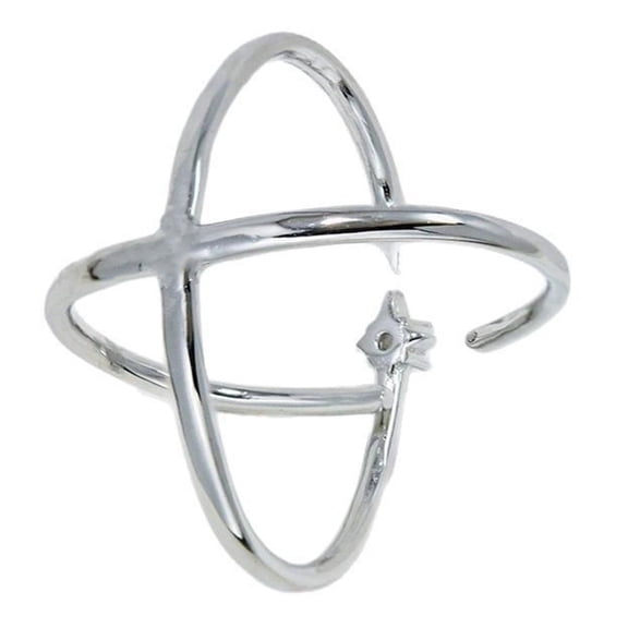 lanema Stylish Open Northstars Rings Decoration for Women with Zirconia Inlay Decoration for Casual or Formal Wear Daily Use