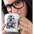 thumbnail image 2 of 3drose, Convolvulus, Ipomea (morning Glory) Flowers in White, Blue and Lavender, 15oz Two-tone Green Mug, 2 of 6