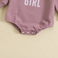 thumbnail image 7 of Baby Romper Long Sleeve Letter Print Jumpsuit Soft Comfortable Baby Romper ForOutfits,Z01 Purple,12-18 Months, 7 of 7