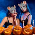 thumbnail image 4 of WORGEOUS Máscara de carnaval de 1 pieza, máscara de ratón 3D, cubierta facial para fiestas, suministros de Halloween para fiestas de cosplay, para niños y adultos (gris claro), 4 of 8