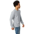 thumbnail image 6 of Hanes Men's and Big Men's Authentic Long Sleeve Tee, up to Size 3XL, 6 of 13