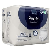 Abena Premium Pants M3 Disposable Underwear Pull On with Tear Away Seams Medium, 1000021324, 50, 180 Ct