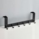 thumbnail image 1 of Door Coat Hook with 6 Aluminium Clothes Hooks for 35-45mm Thick Door Punch-free Door Hanger For Hanging Coats Hats New, 1 of 5