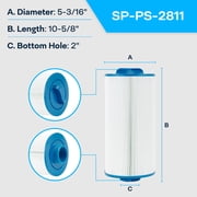 SpiroPure Replacement for Unicel 5CH-402 Filbur FC-2811 Pleatco PJW40SC-F2M Tier1 PAS-1338 Sundance 6540-723 Hot Tub Spa Pool Filter Replacement Cartridge (Case of 6)