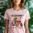 thumbnail image 5 of Sleighin’ It Farm Style Shirt | Red Tractor Country Christmas Tee, Light Pink, Size 3XL, 5 of 6
