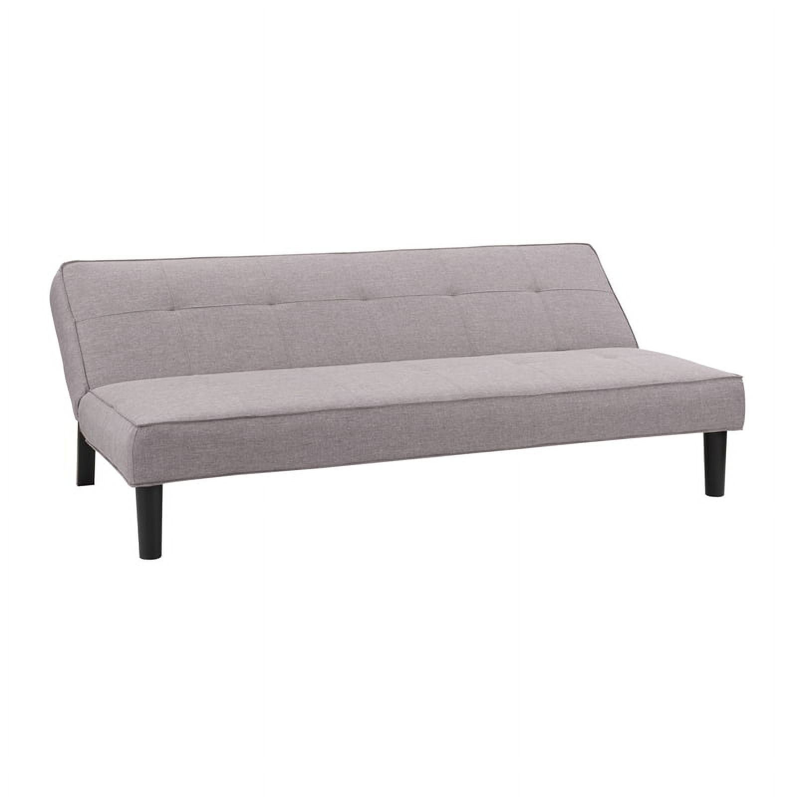 CorLiving LAR903S Convertible Futon Sofa Bed with Grey Khaki Mattress