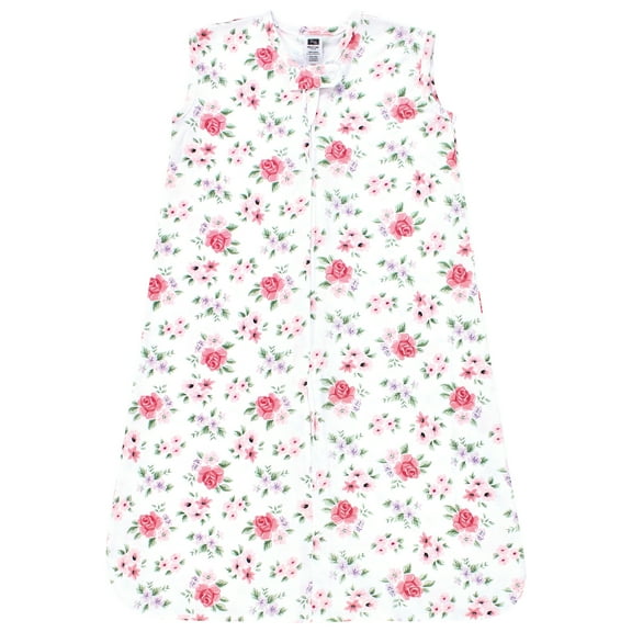 Hudson Baby Infant Girl Cotton Sleeveless Wearable Sleeping Bag, Sack, Blanket, Vintage Floral, 0-6 Months