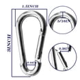 thumbnail image 2 of Ganchos Mosquetón REDOVANT M8 80mm Acero Galvanizado con Zinc para 500 lbs, 2 of 6