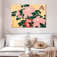 thumbnail image 2 of Elephant Stock Peonies And Blossom Wall Art - Horizontal Canvas Wall Art - Living Room Wall Decor - Floral And Botanical Canvas - Orange And Pink Decor By Katsushika Hokusai - 48" x 32", 2 of 8
