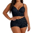 thumbnail image 6 of WRKEKC Pajama Sets for Women 2 Piece V Neck Relaxed Fit Top and Drawstring Shorts Loungewear Pajamas Sleep Set, 6 of 8