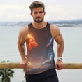 thumbnail image 6 of KLL Red And Blue Fire Dragon D Print Men's Muscle Gym Workout Stringer Tank Tops Bodybuilding Fitness T-Shirts Tank Tops Men-X-Large, 6 of 7