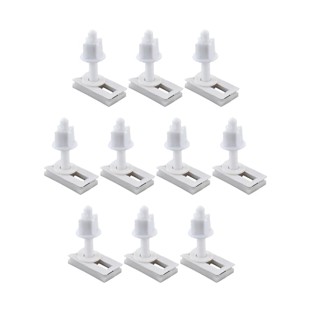 Perno de bisagra para asiento de inodoro, 10 piezas, Conector de montaje resistente de liberación rápida, tornillos de ajuste duraderos, prácticos par