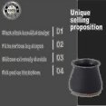 thumbnail image 3 of Silicone Chair Leg Protectors With Felt For Hardwood Floors 24 Pcs--, 3 of 5