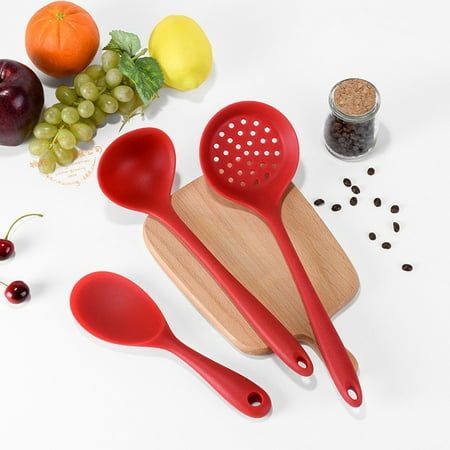 

Gupbes 4pcs Kitchen Utensils Silicone Spoon Spatula Set Non-Stick Kitchen Baking Cooking Tool Accessories