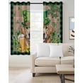 thumbnail image 2 of St Patricks Day Kitchen Curtains Watercolor Dogs Green Shamrock Wood Grain Cafe Short Curtains for Bathroom Blackout Window Curtain Small Window Treatment Drapes for Bedroom Living Room 52"x45"x2, 2 of 9