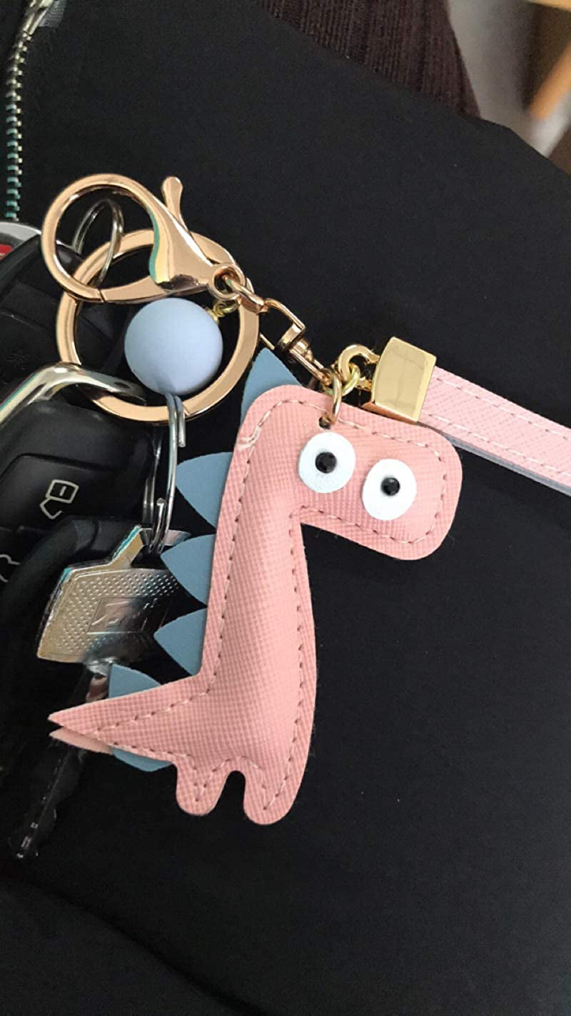 4 Pcs Dinosaur Key Women Handbag Pendant Car Phone Keychain Leather Bag Purse Charm Wallet Accessories Cute Animal Pendant