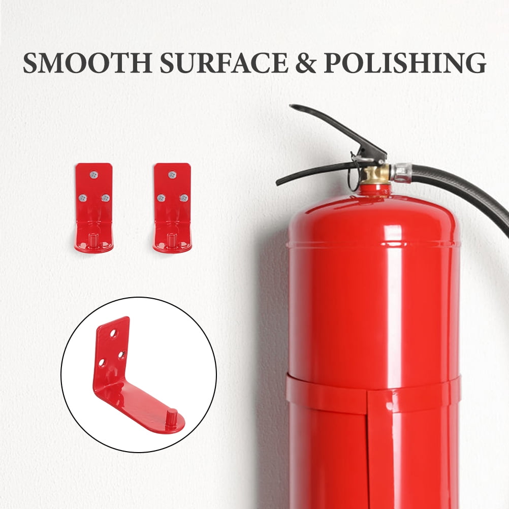 OUNONA 8 Pcs Mounting Fire Extinguisher 7.00X5.30X3.00CM Red