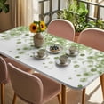 thumbnail image 3 of Sage Green Gradient Table Cloths for 6 Foot Rectangle Tables, Abstract Polka Dots Vintage Modern Art Patio Waterproof Elastic Fitted Tablecloths, Washable Rectangular Table Cover for Camping, 3 of 8