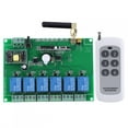 thumbnail image 1 of XingJian LLC 6 Channel RF Relay Module Board with Remote Control Switch, 110-240V, 1pc, 1 of 10