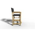 thumbnail image 3 of Curated Maison Directeur Teak Outdoor Counter Height Armchair in Black, 3 of 5