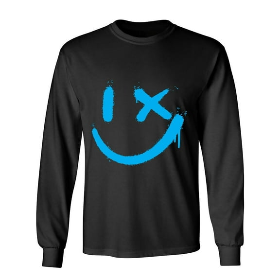 Smile Wink Sarcastic Humor Novelty Men's Long Sleeve Shirts