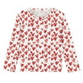 thumbnail image 5 of Edvintorg Valentine's Day Girls Shirts Long Sleeve Heart Printing Pullover Tops Tshirts Cute Crewneck Dressy Casual Blouses 3-14 Years Teenage Girls' Clothing, 5 of 7