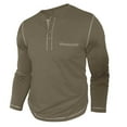 thumbnail image 4 of T-shirt Basique Ajusté pour Hommes avec Poche - Col Rond Confortable pour Usage Quotidien en Automne Hiver, 4 of 6