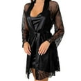thumbnail image 5 of Fengactive Women's Nightgown Set Sexy Lace Sheer Robe and Adjustable Straps Open Back Night Dress, 5 of 5