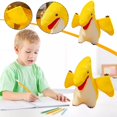 thumbnail image 2 of Peluche de dinosaurio pterodáctilo amarillo, juguete de peluche, regalo para niños, 2 of 5