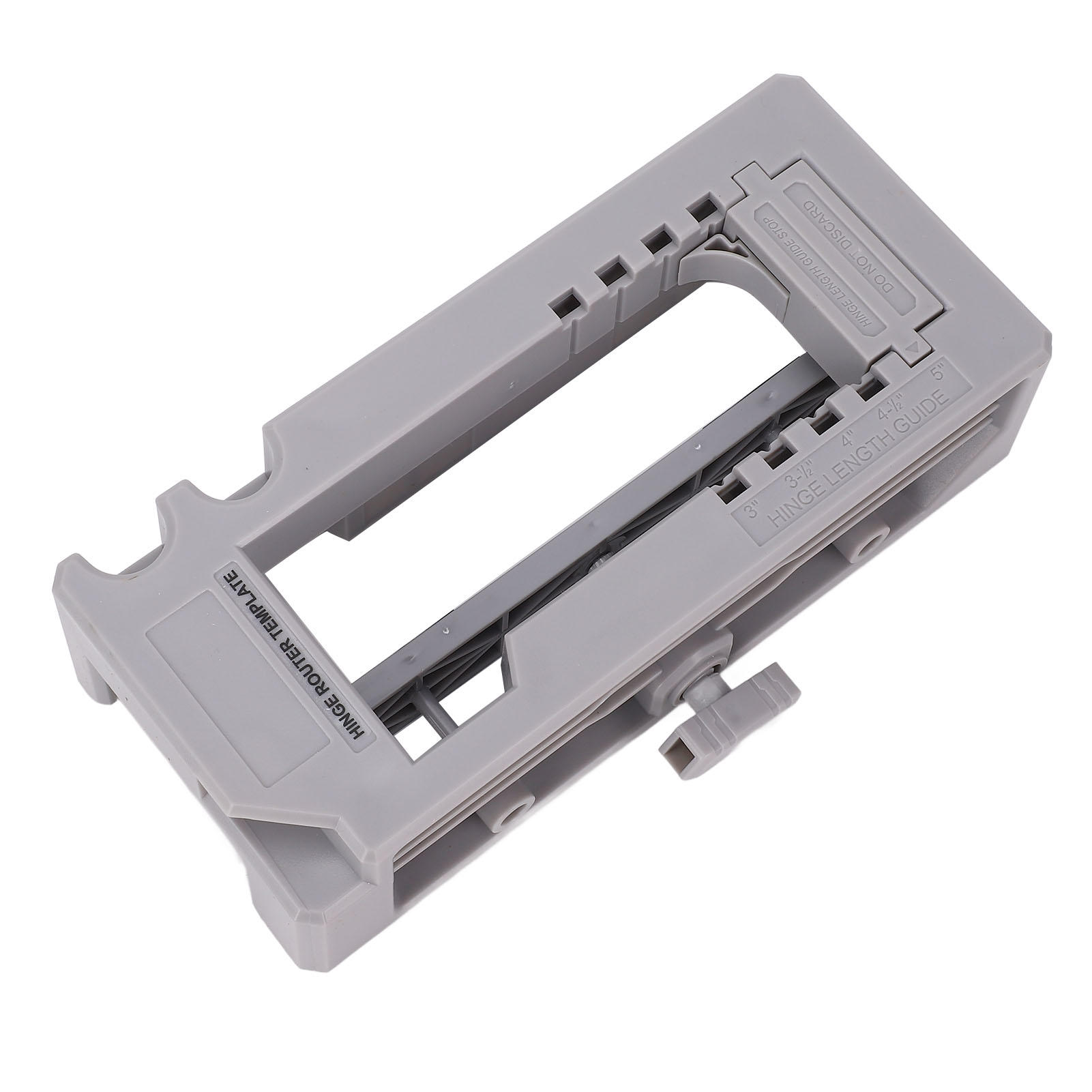 YAHHU Door Hinge Locator & Adjustable Jig Kit – 3‑5” Length, ¼‑5/8” Thickness, Plastic with Silicone Pads, Depth Gauge, Self‑Centering Drill Bit, 5‑Piece Tool Set