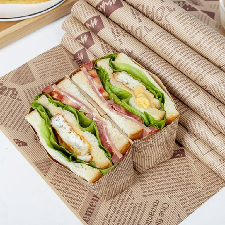 20/50/100Pcs Sandwich Wrapping Paper Breakfast Burrito Burger