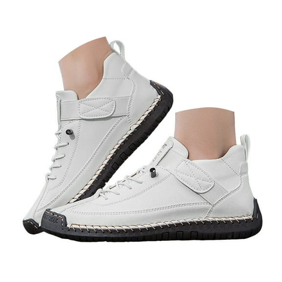 Mostsola Flat Ankle Boots for Women Casual Comfortable Fashion Slip on Short Boots High Top Booties