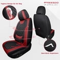 thumbnail image 2 of Car Seat Covers Full Set Faux Nappa Leather Seat Covers for Cars Breathable Front Seats with Lumbar Support and Rear Fit for Automotive Sedans SUVs Pickups, 2 of 9