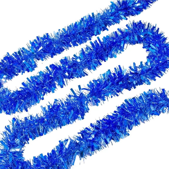 26.2 Feet Christmas, Foil Tinsel Garland for All-Season Home Indoor Outdoor Party Supplies