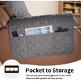 thumbnail image 3 of Easy-Going Reversible Water Resistant Oversized Recliner Cover with Elastic Straps, Gray/Light Gray, 3 of 7