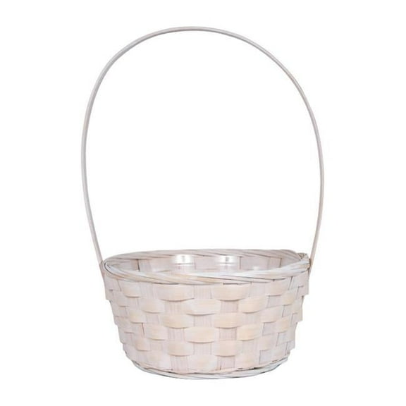White Round Basket
