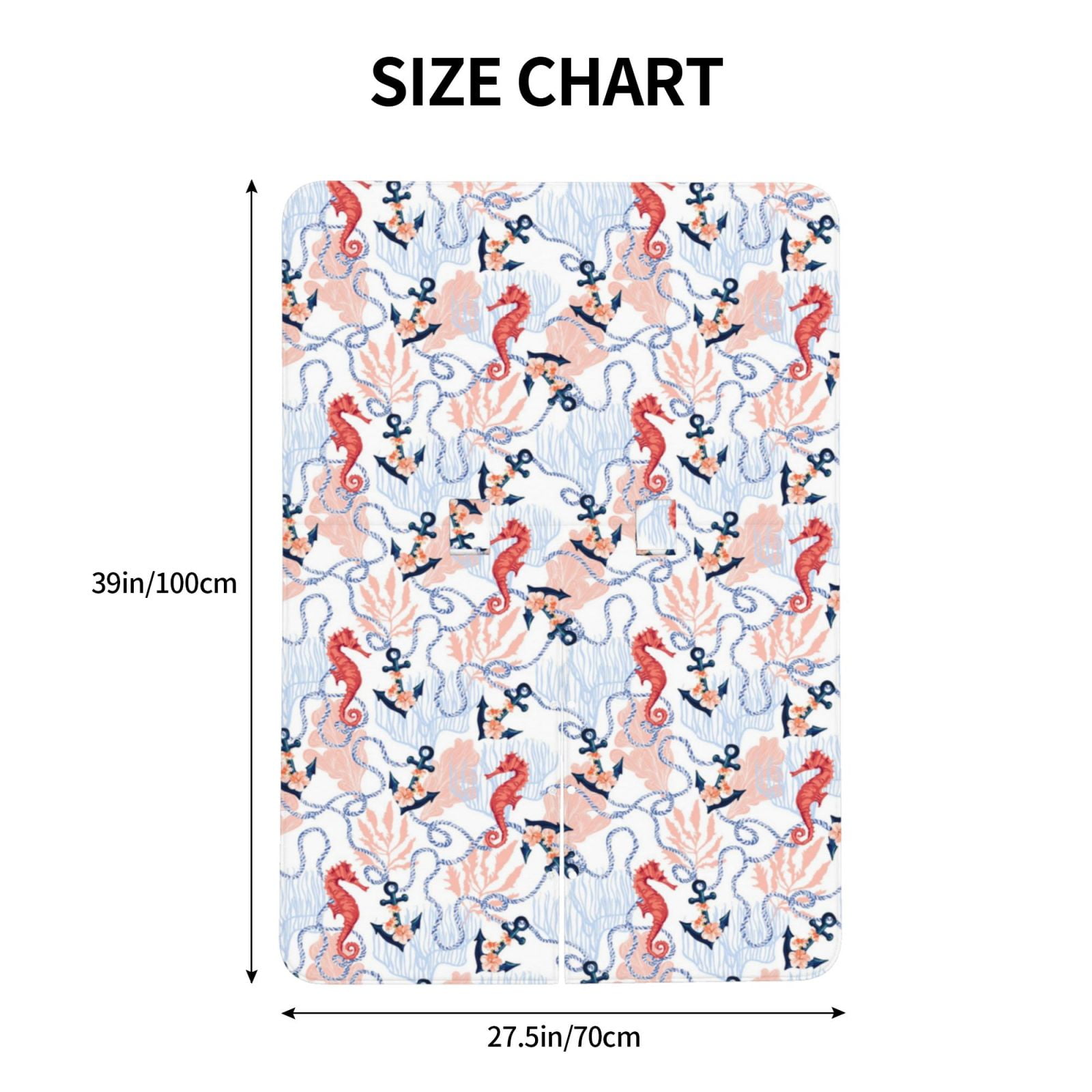 Naloa Sea Horse And Corals Baby Car Seat Cover, Breathable Baby Carrier Cover, Multiuse Baby Carrier Cover & Nursing Breastfeeding Cover