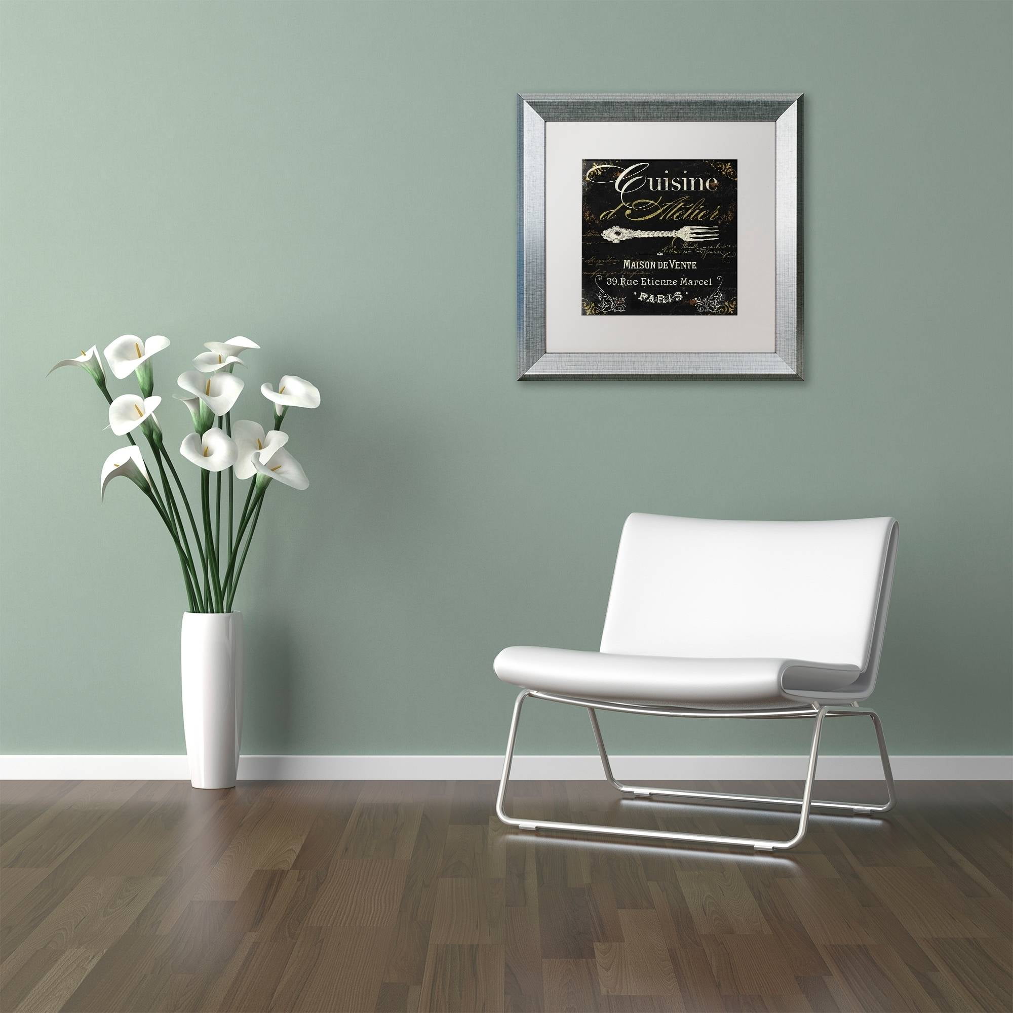 Trademark Fine Art "La Cuisine I" Canvas Art by Color Bakery White Matte, Silver Frame