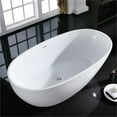 thumbnail image 5 of A&E Bath and Shower West Lincoln 67" Plastic Bathtub with No Faucet in White, 5 of 6