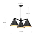 thumbnail image 4 of CH584525MB-Alora Lighting-Archer - 3 Light Chandelier-8.5 Inches Tall and 25.13 Inches Wide-Matte Black Finish, 4 of 7