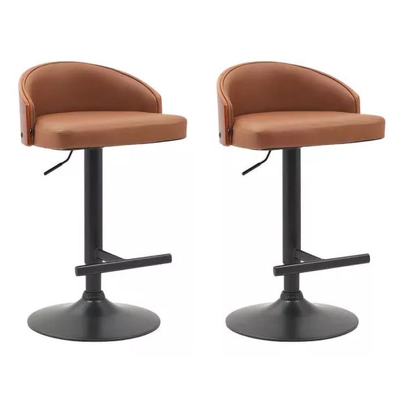 Set 2 Bancos Altos Barra Desayunador Cocina Giratorio Premium