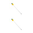 thumbnail image 4 of Toystoory Agitador Swizzle Mixing Stick Varilla agitadora Mezclador Fruit Head Acero inoxidable Muddler Bar Herramienta Accesorios Café Piña Piña 2Conjunto, 4 of 6