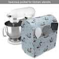 thumbnail image 2 of Swan Stand Mixer Cover, Dark Color Swans on Pale Blue Backdrop with Little Black Circles and Red Dots, Kitchen Appliance Organizer Bag Cover with Pockets, 5 Quarts, Grey Pale Blue Red, by Ambesonne, 2 of 4