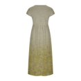 thumbnail image 5 of CHOK Robe pour Femme Grande Taille Décontractée à Manches Courtes, Col Rond, Coupe Ample, Robe d'Été Unie en Lin, Midi Ample et Confortable avec Poches, 5 of 5