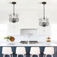 thumbnail image 5 of More Change 3-Light Vintage Crystal Branch Black Chandeliers Farmhouse Hanging Pendant Fixture for Closet,Entryway,Living Room,Dining Room, 5 of 15