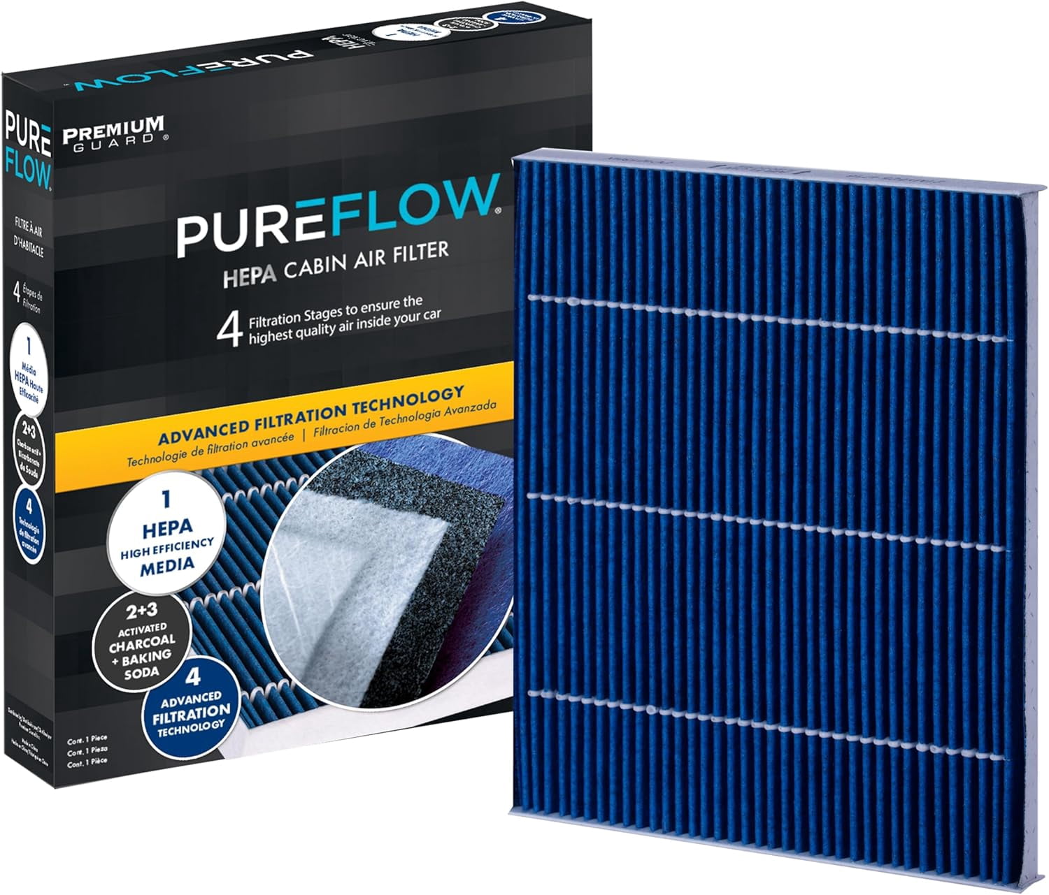 PUREFLOW PC4013HX HEPA Cabin Air Filter | Fits 2010-2017 Chevrolet Equinox, GMC Terrain 2.4L; 2011-2015 Kia Optima 2.0L, 2.4L, Hyundai Sonata 2.4L, Captiva Sport 3.0L